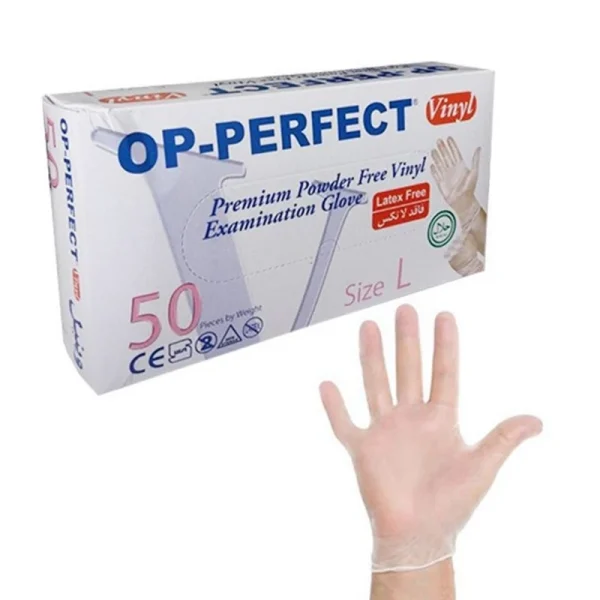 دستکش وینیل غیرپودری حریر Vinyl OP-Perfect